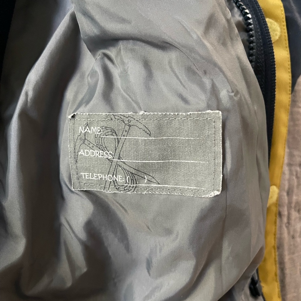REI Boy's Blue Yellow Retro Hooded Zip Up Jacket Blue Flannel Insert Sz L 14/16 - Picture 6 of 16